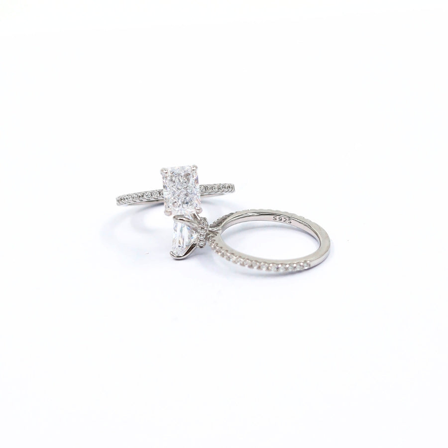 Kapi rectangular cut ring in silver - 925 sterling silver jewelry