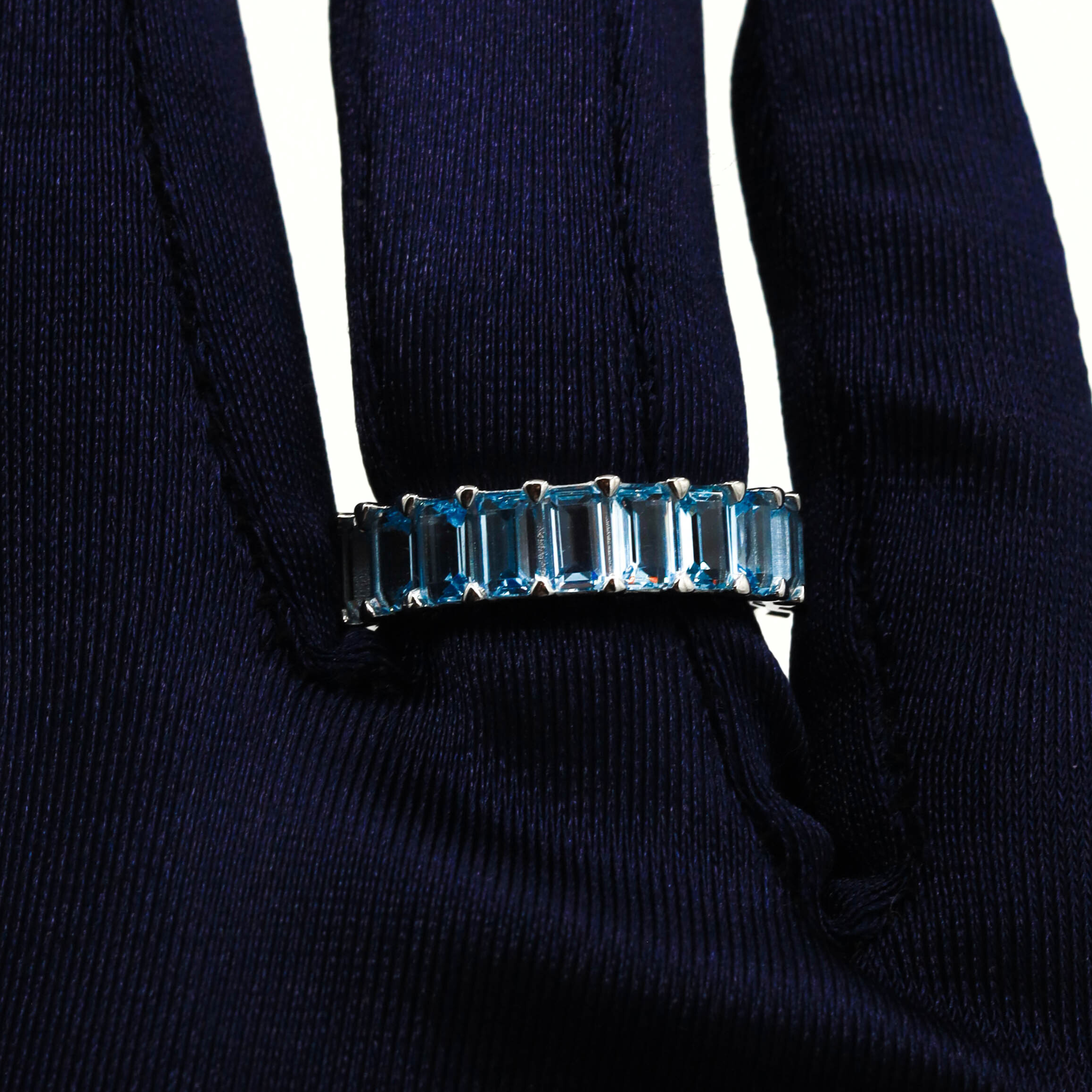 Anello Nicole Rettangolare Blu