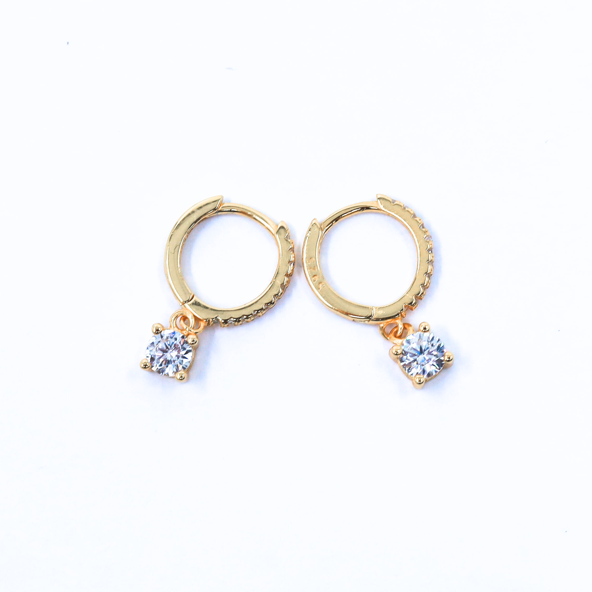 Hoop Earrings made of sterling silver, gold plated