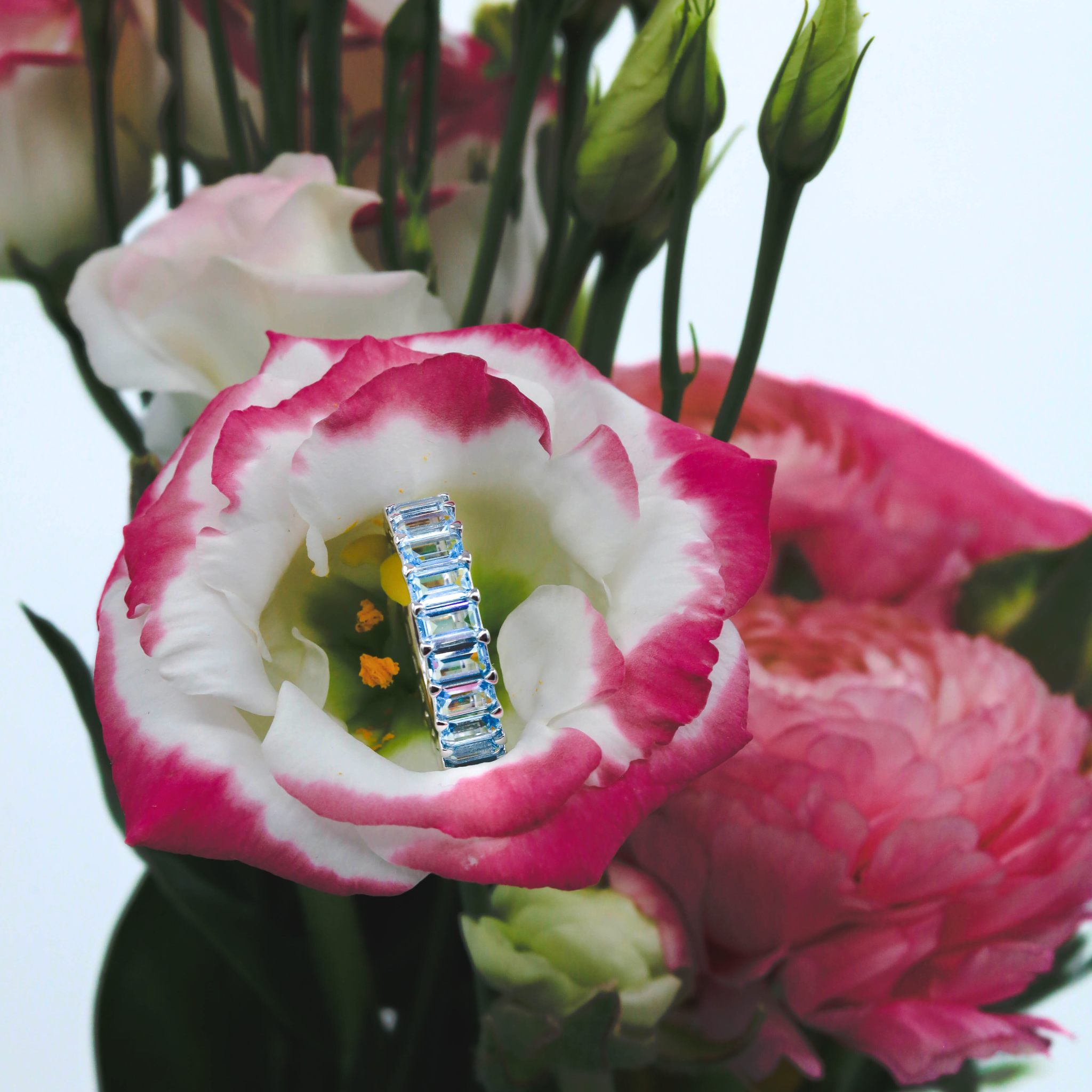 Anello Nicole Rettangolare Blu