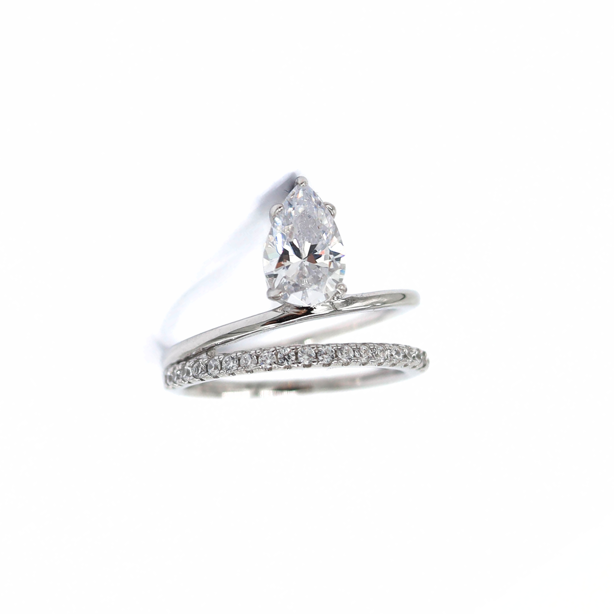 Water Drop Ring in Silver