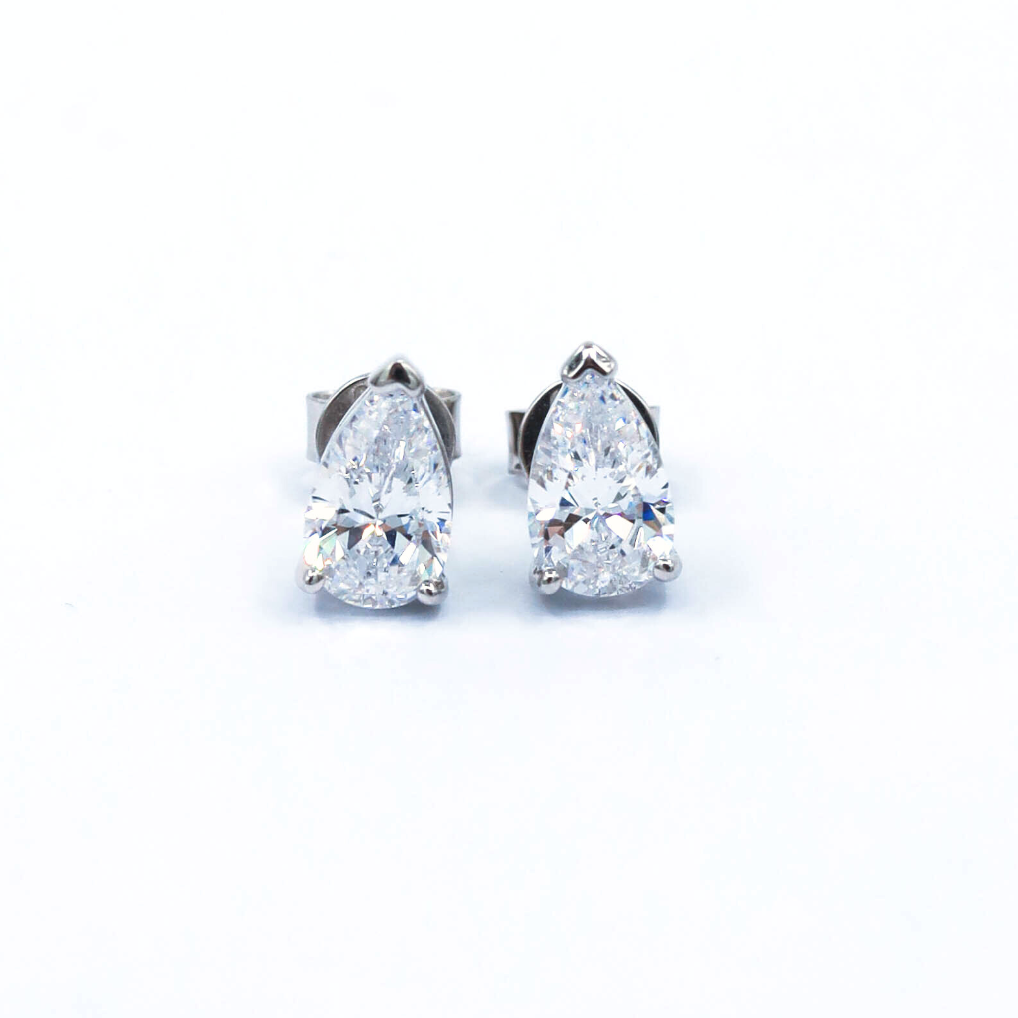 Waterdrop stud earrings - sterling silver jewelry