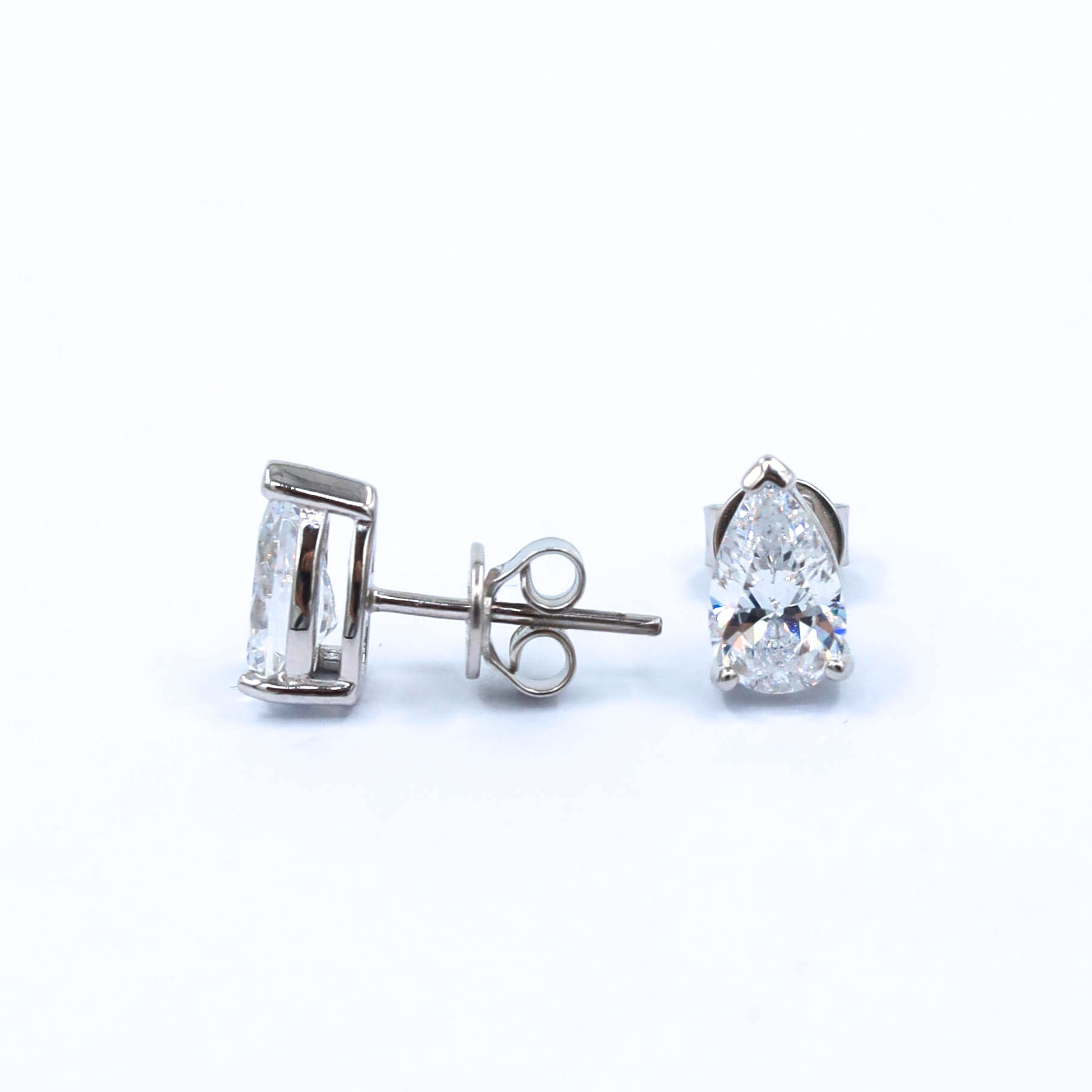 Waterdrop stud earrings - sterling silver jewelry