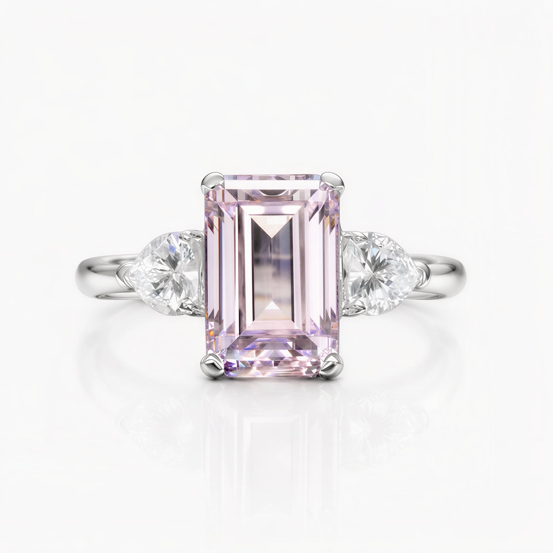Emerald Cut Ring Alexandra in Pink