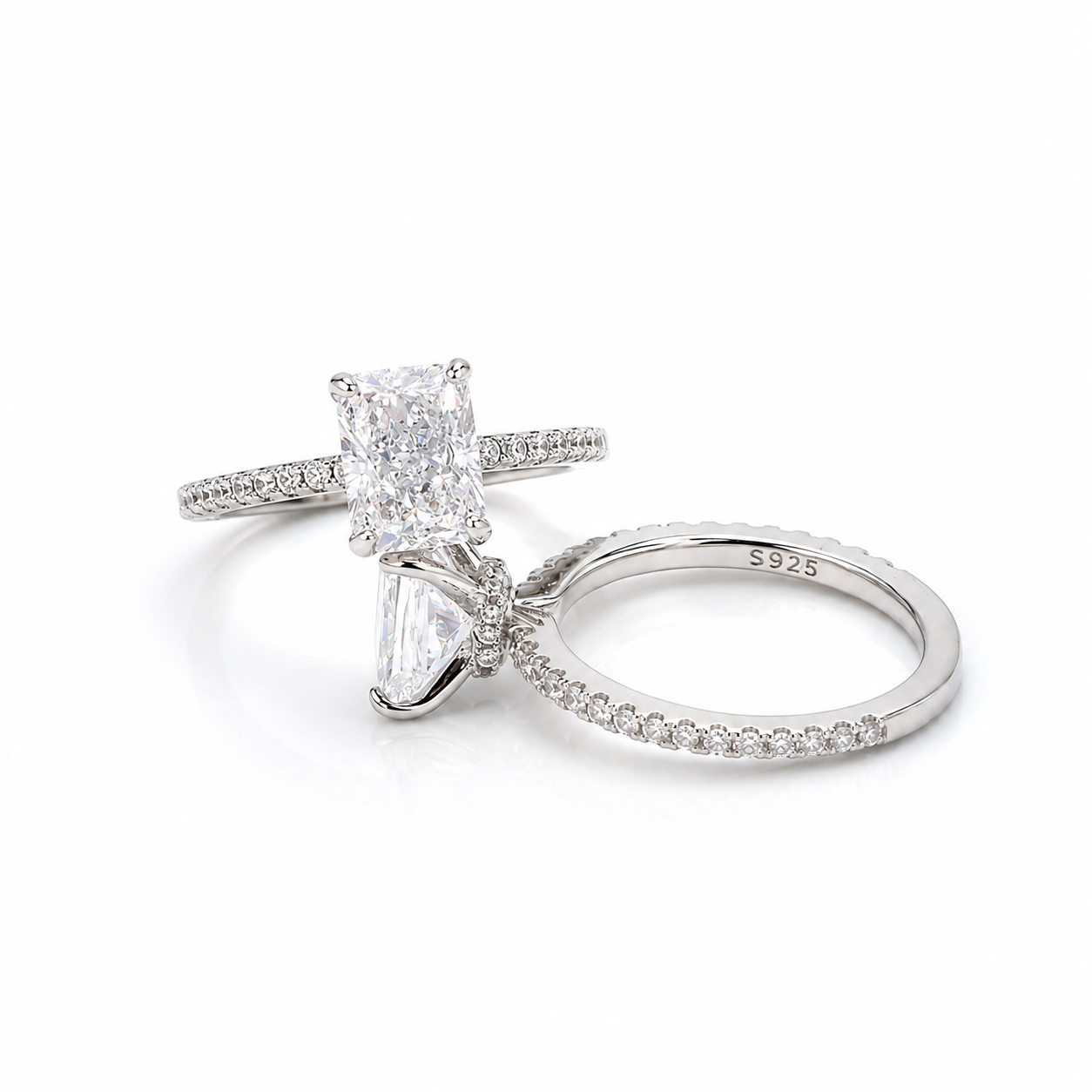 Kapi Radiant Cut Ring In Silver