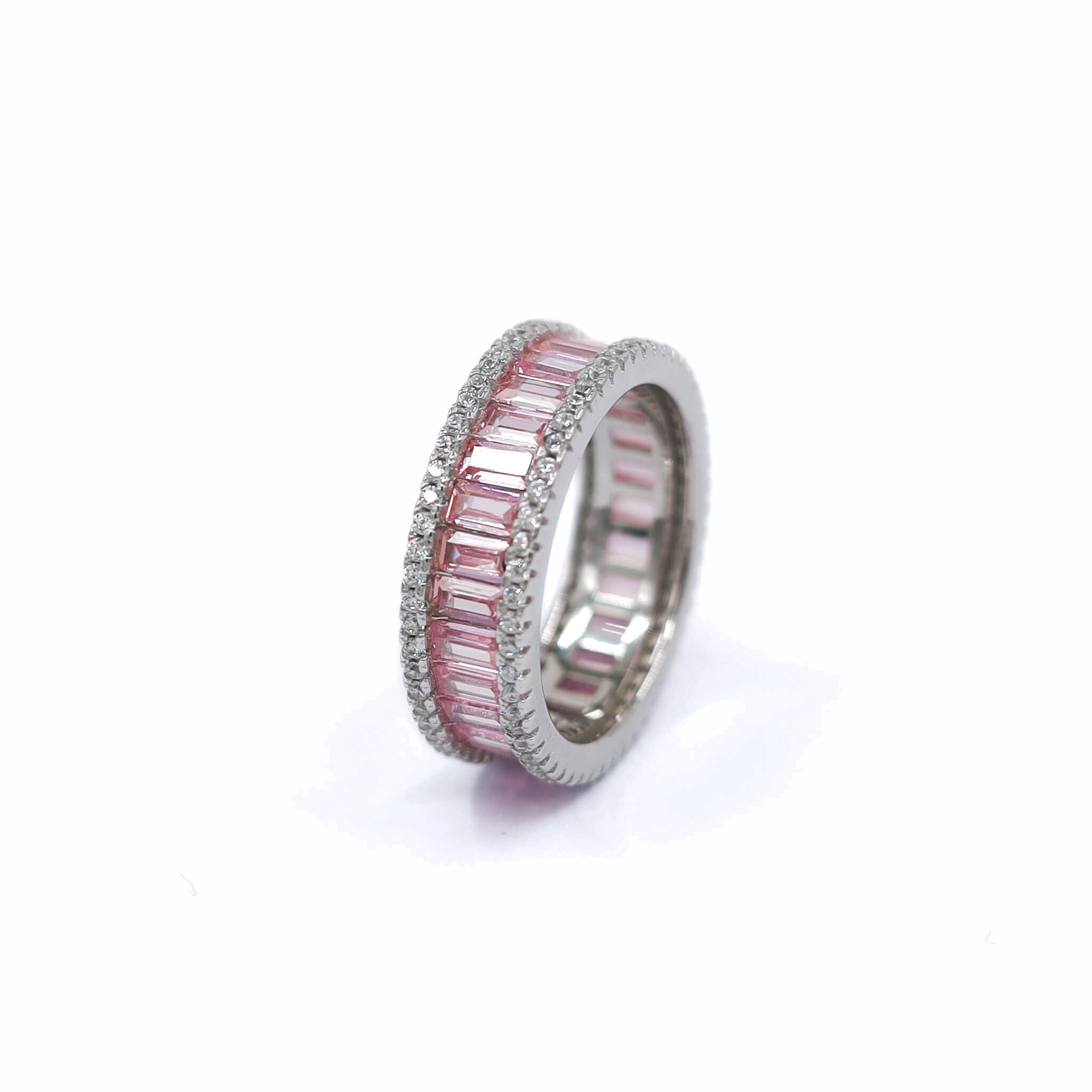 Rectangular Cut Ring Pink Velvet