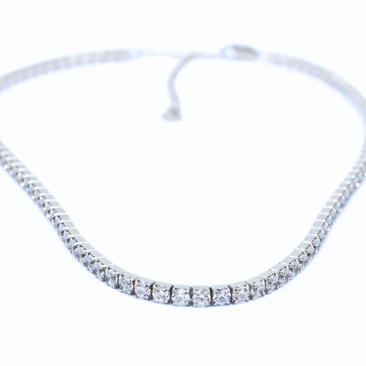 Silver Tennis Necklace