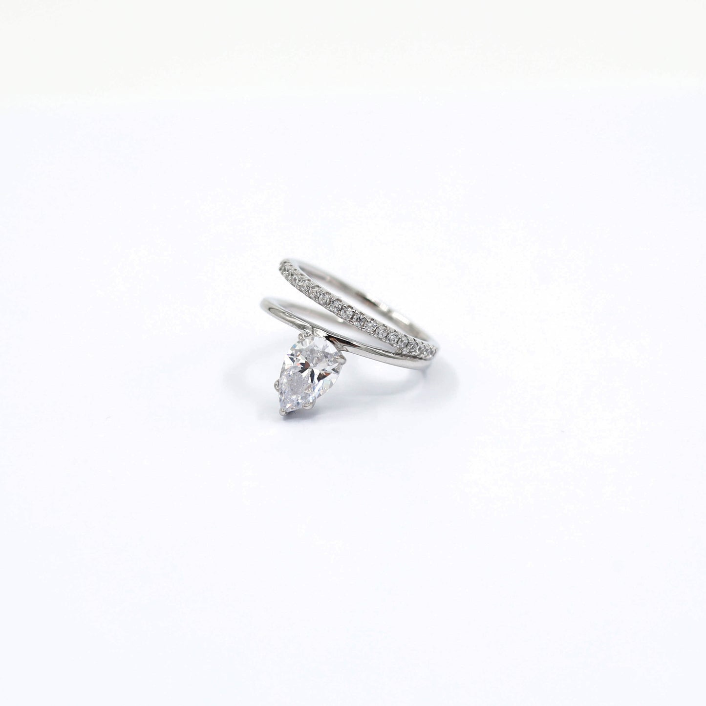 Water Drop Ring in Silver