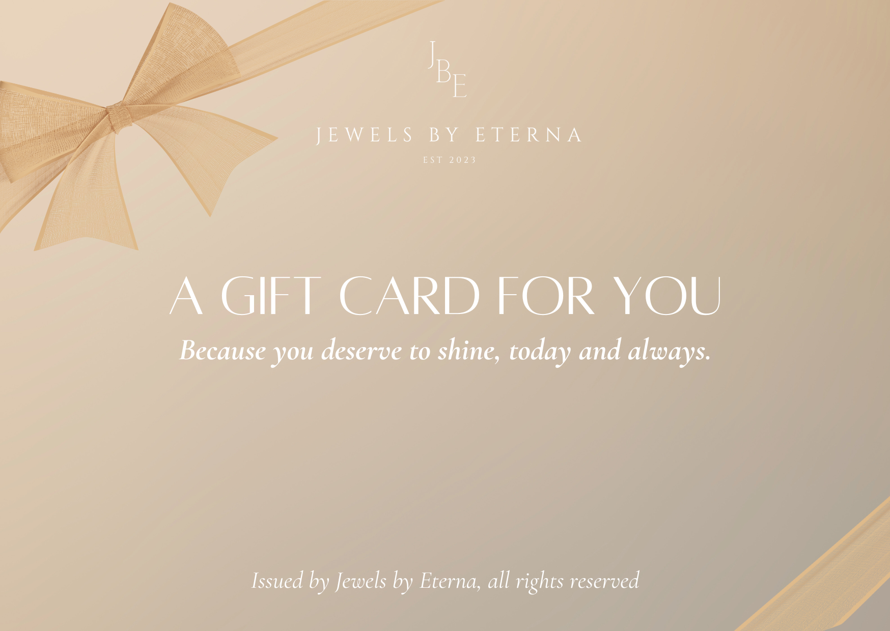 Carte-cadeau électronique d'Eterna