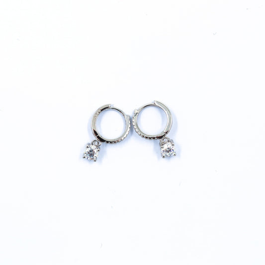 Luna Hoop Earrings in Silver