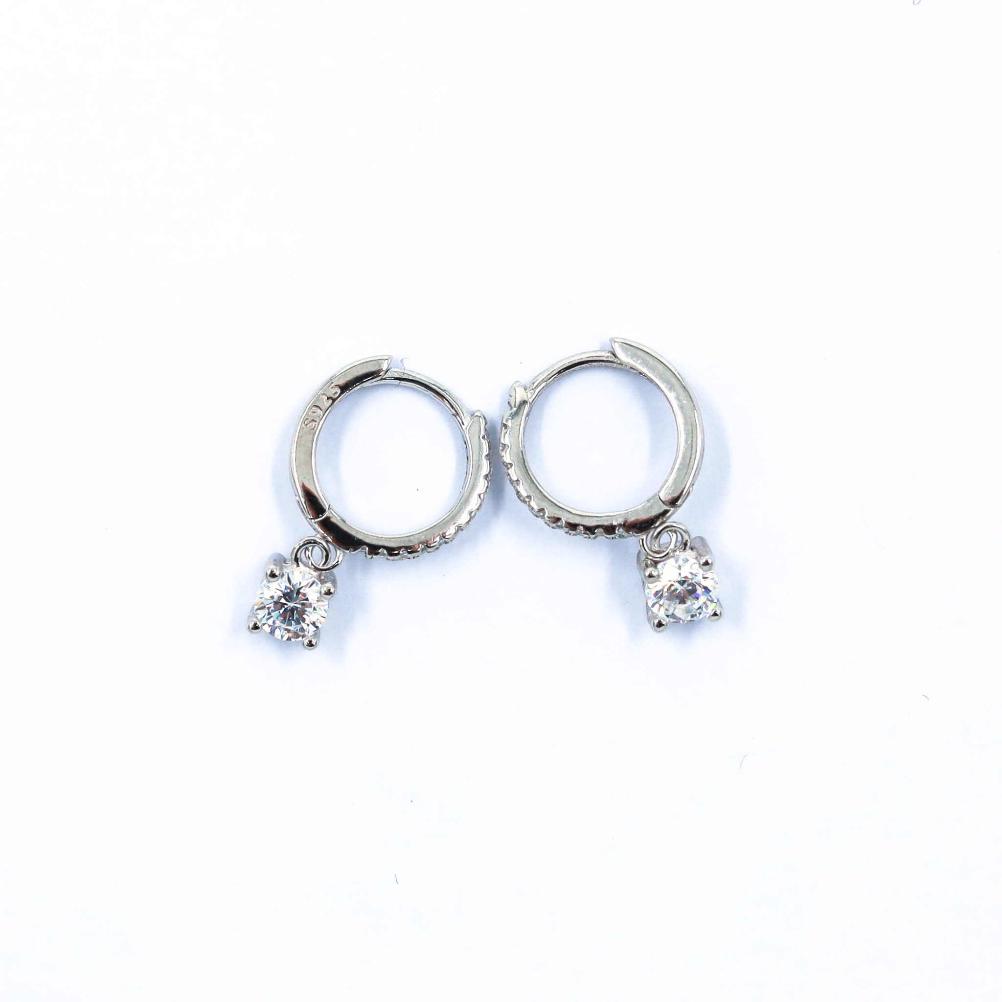 Luna Hoop Earrings in Silver