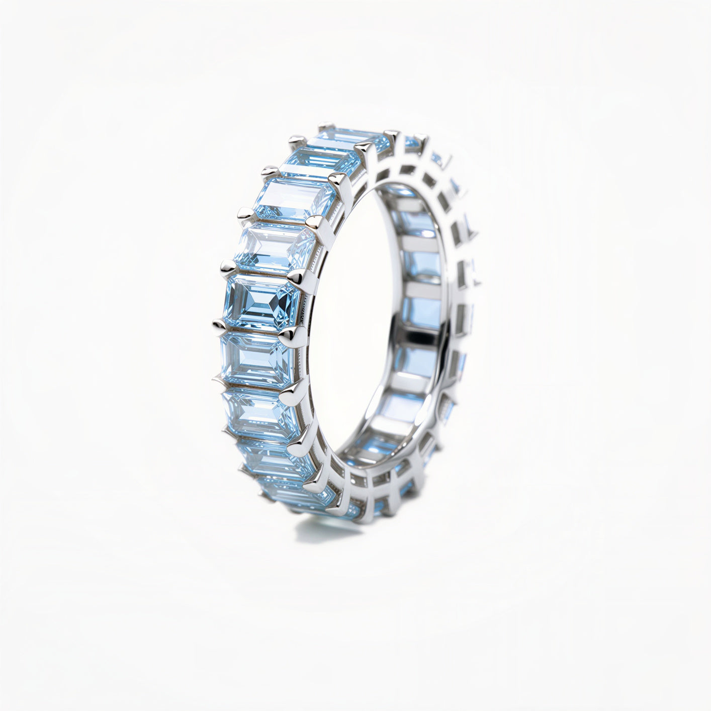 Blue Rectangular Ring Nicole
