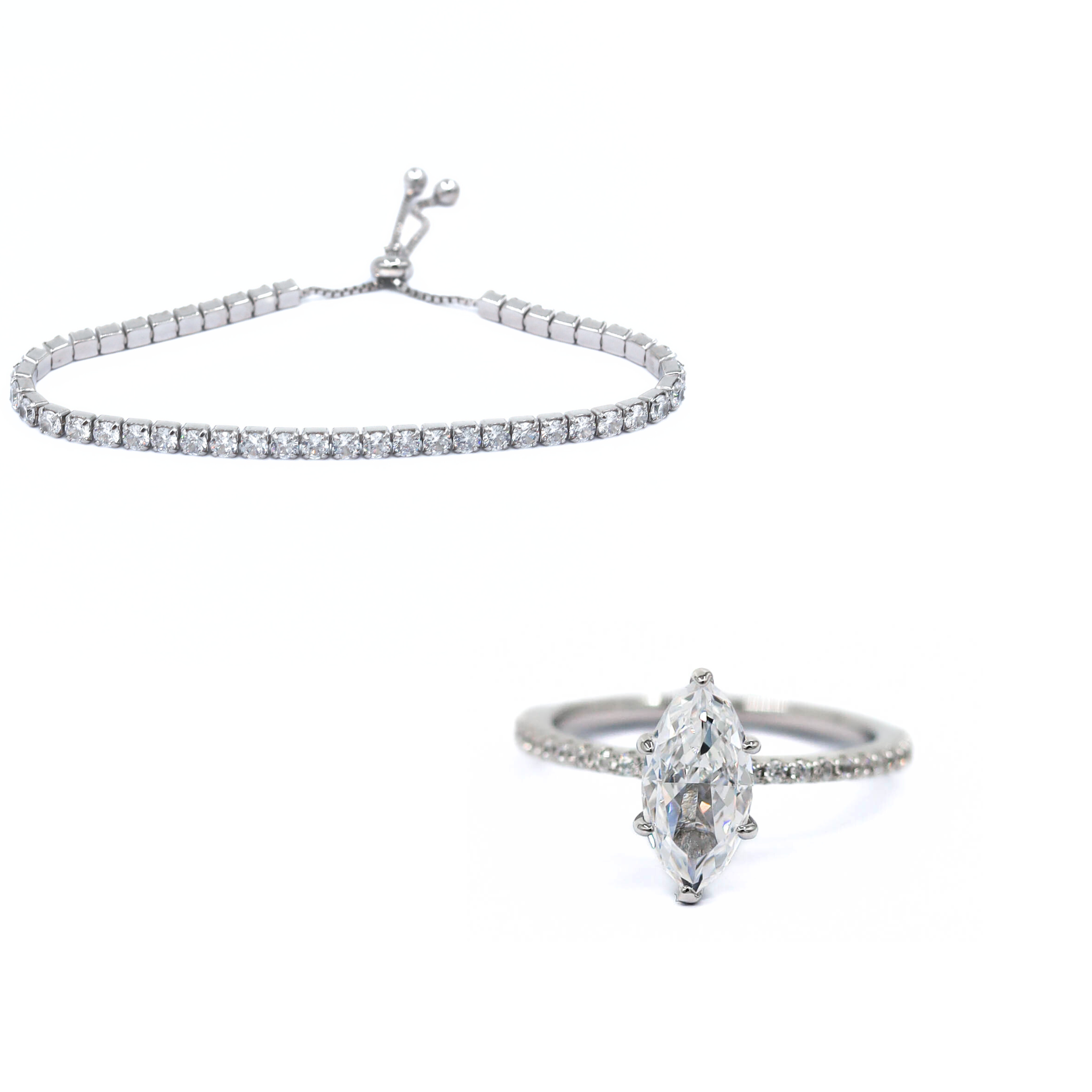 Kapi Marquise and Tennis Bracelet