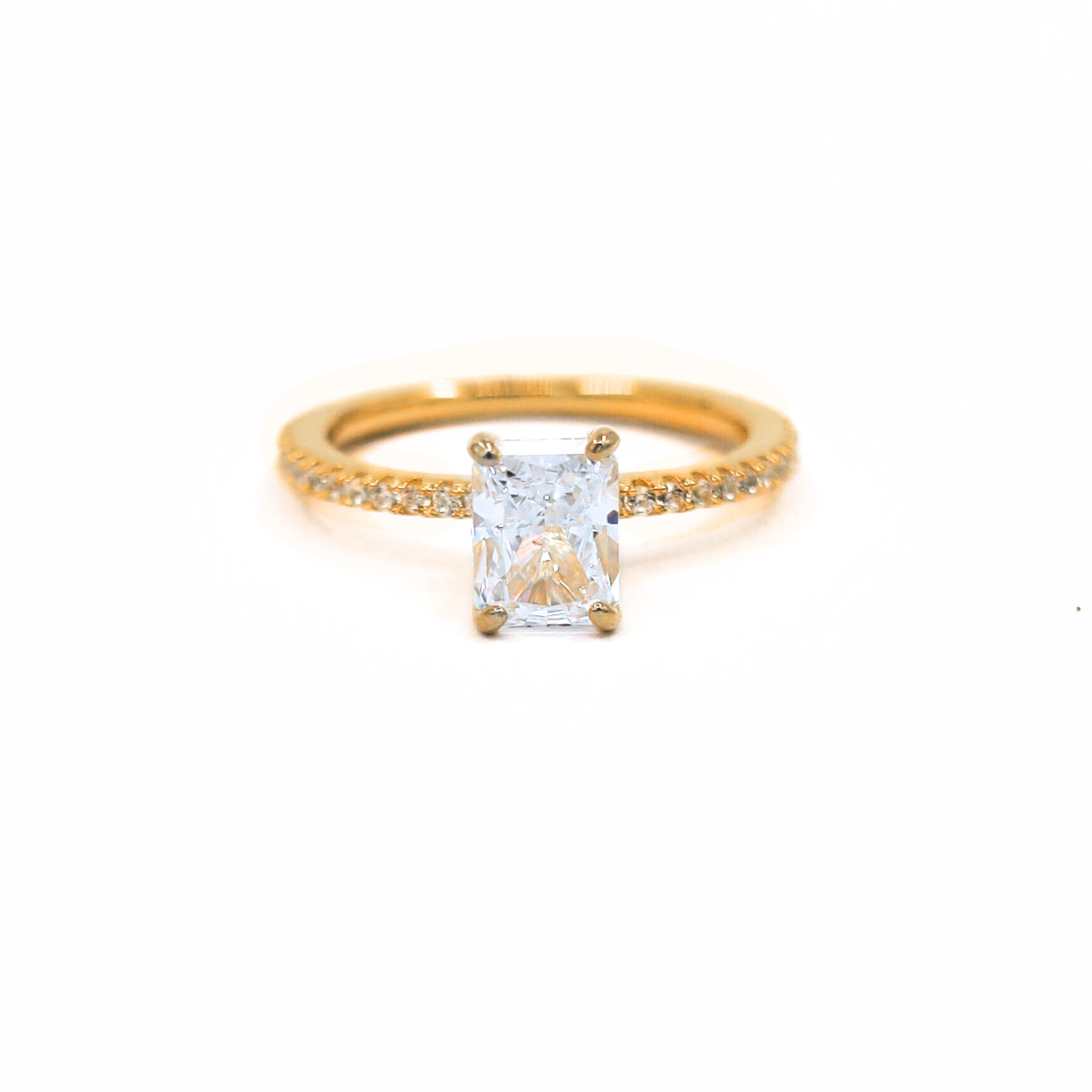Bague Kapi en or à taille rectangulaire