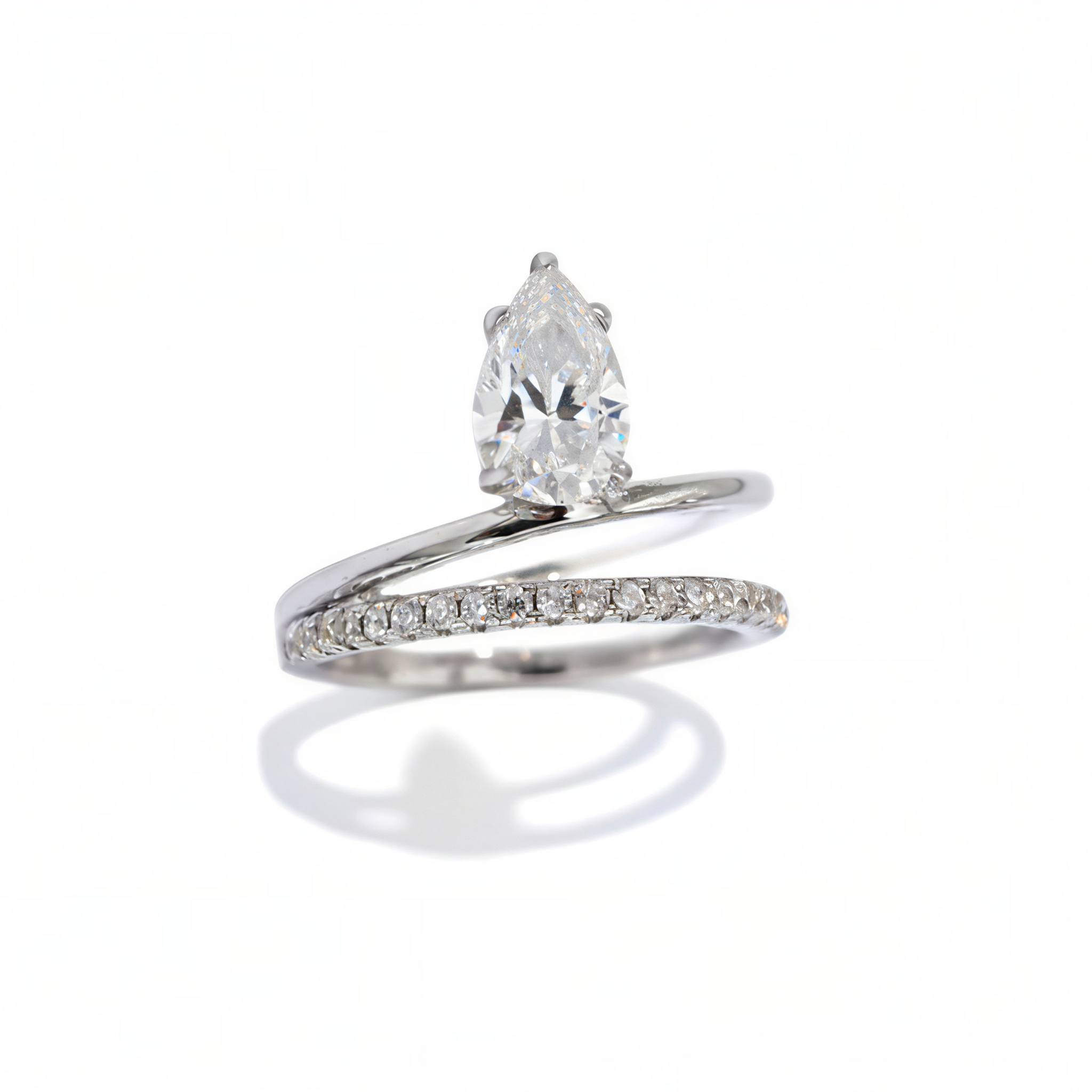 Water Drop Ring in Silver